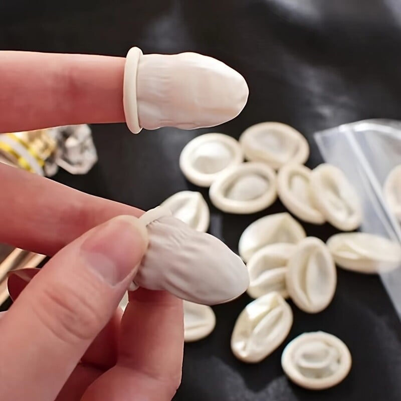 Еднократни креватчета за пръсти Красота, специални прозрачни акне, бродерия, защитно покритие за върха на пръстите, защита на труда, удебелени креватчета за пръсти