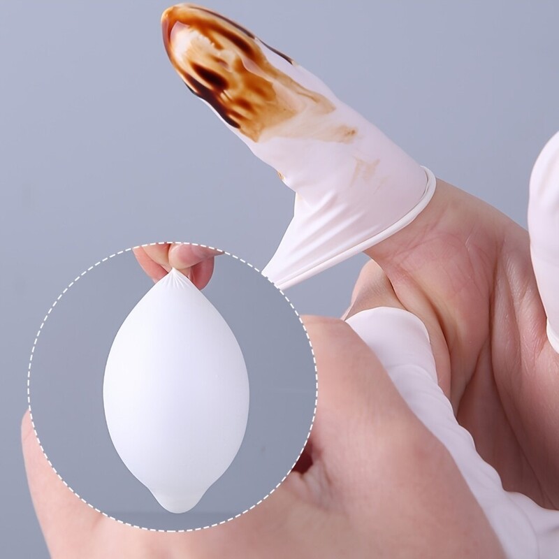 Еднократни креватчета за пръсти Красота, специални прозрачни акне, бродерия, защитно покритие за върха на пръстите, защита на труда, удебелени креватчета за пръсти