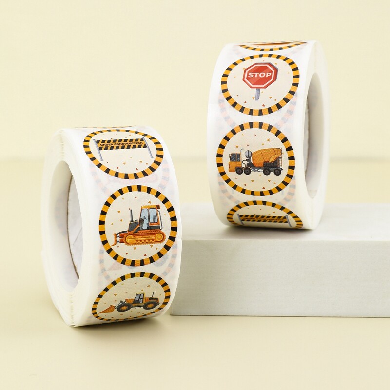 Autocolante din hârtie cu coadă de sirenă, cu animale, fluture, vehicul de inginerie, decor petrecere de naștere, pentru copii, fete, petrecere sub mare