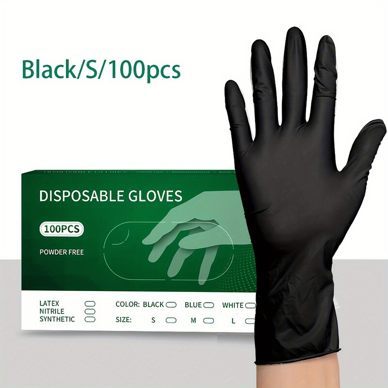 100 mănuși nitro de unică folosință, mănuși de spălat multifuncționale, mănuși impermeabile potrivite pentru gătit, spălat auto, tatuaj, cle