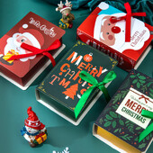 10gab Ziemassvētku ābolu konfekšu kastes dāvanu iesaiņojuma papīra kastītes Creative Magic Book Party Svētku dekorēšanas piederumi