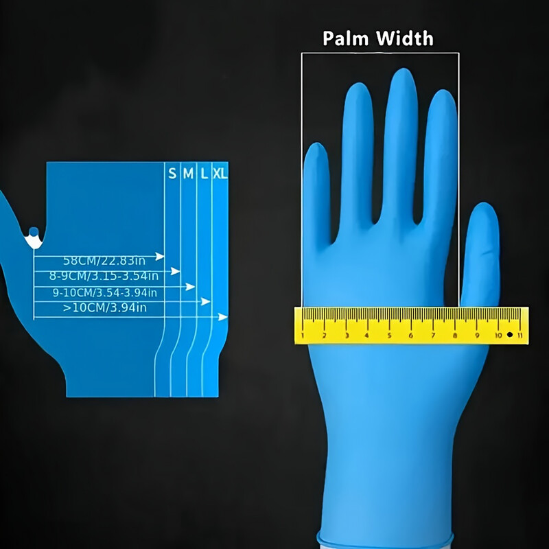 100/50 buc mănuși albastre de unică folosință din nitril, impermeabile și rezistente la ulei, mănuși durabile, antistatice, pentru unelte de gătit de bucătărie