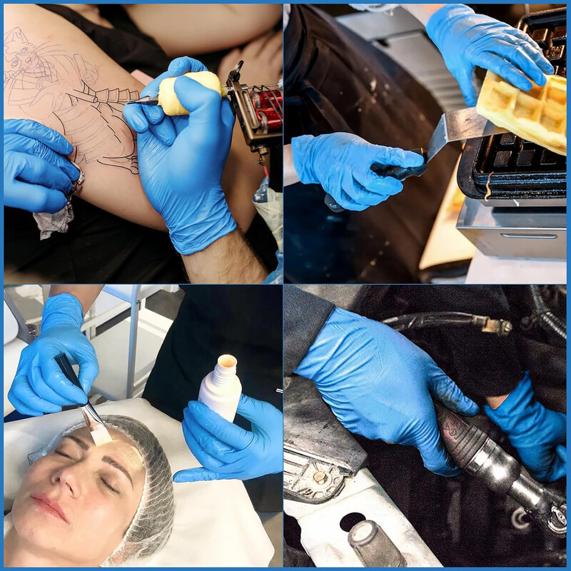 100/50 buc mănuși albastre de unică folosință din nitril, impermeabile și rezistente la ulei, mănuși durabile, antistatice, pentru unelte de gătit de bucătărie