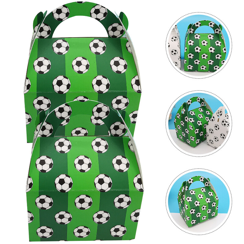 50 de bucăți cutii de bomboane pentru ziua de naștere pentru ambalare cadouri de petrecere dulciuri de nuntă din hârtie fotbal fotbal cadouri coșuri