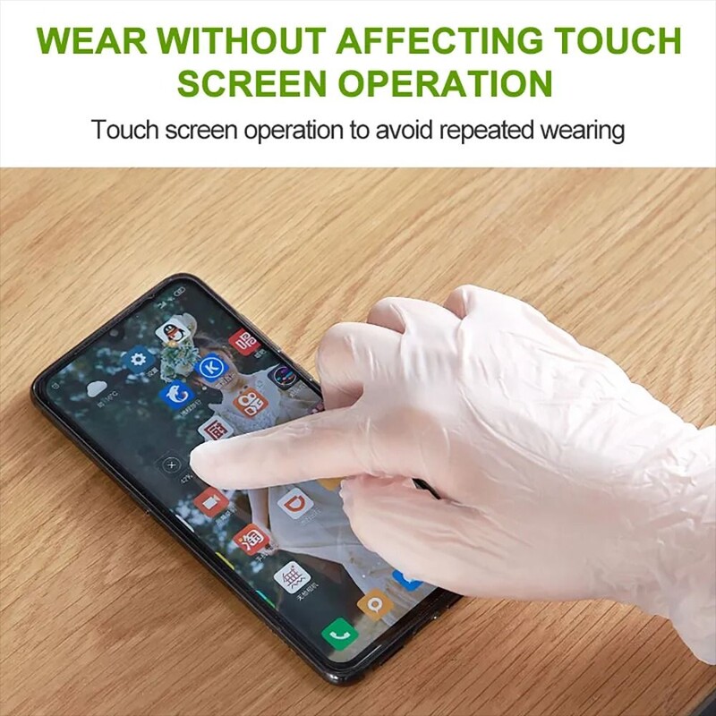 100 buc. Mănuși fără latex Mănuși de unică folosință TPE, transparente, anti-alunecare, pentru siguranța muncii, mănuși de curățare de uz casnic de calitate alimentară