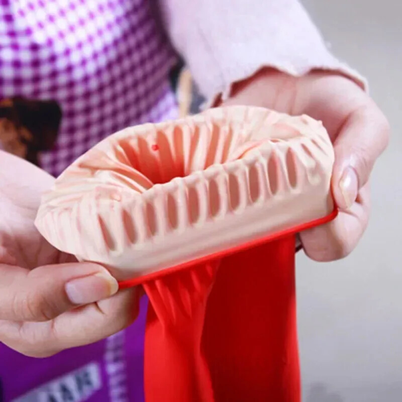 1 pereche S/M/L roșii, flexibile, mănuși de cauciuc pentru curățare, spălat vase lung, acasă, baie, curățare, accesorii pentru bucătărie, mănuși din plastic