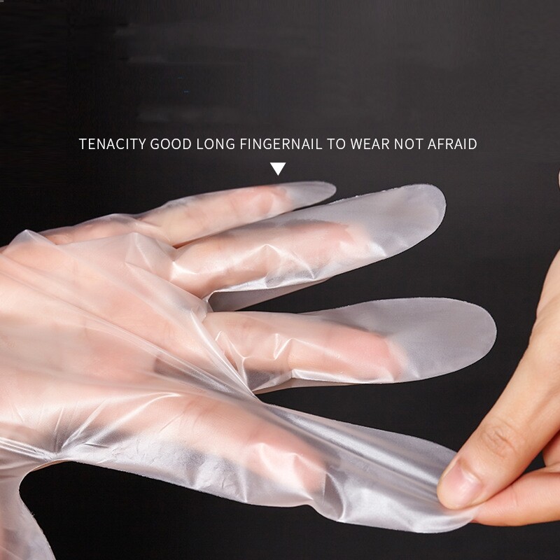 100 buc mănuși de unică folosință TPE mănuși fără latex îngroșate, transparente, antiderapante, pentru curățarea gospodăriei, spălat vase, mănuși pentru îngrijirea mâinilor