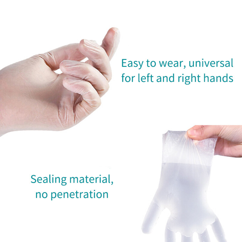 100 buc Mănuși de unică folosință Mănuși de unică folosință Ustensile de bucătărie Mănuși TPE îngroșate transparente Mănuși de film de protecție de calitate alimentară