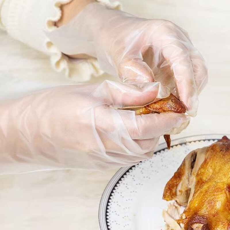 100 buc Mănuși de unică folosință Mănuși de unică folosință Ustensile de bucătărie Mănuși TPE îngroșate transparente Mănuși de film de protecție de calitate alimentară