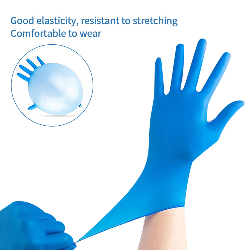 100PC нитрилни ръкавици за еднократна употреба Кухненски латексови ръкавици Домашно почистване Красота Бръснар Хранителни ръкавици за печене на торти Инструмент за готвене