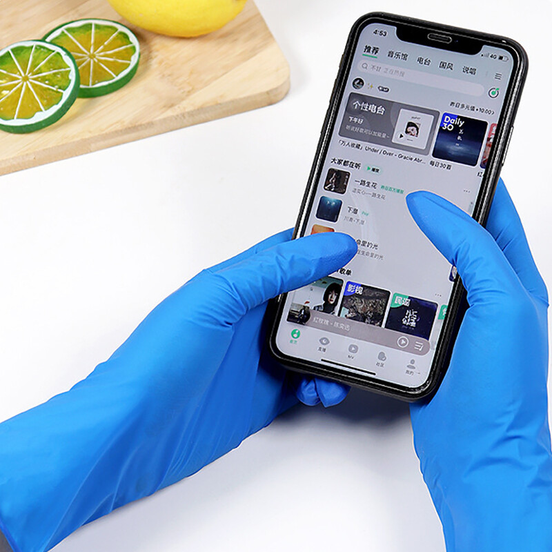 100PC нитрилни ръкавици за еднократна употреба Кухненски латексови ръкавици Домашно почистване Красота Бръснар Хранителни ръкавици за печене на торти Инструмент за готвене