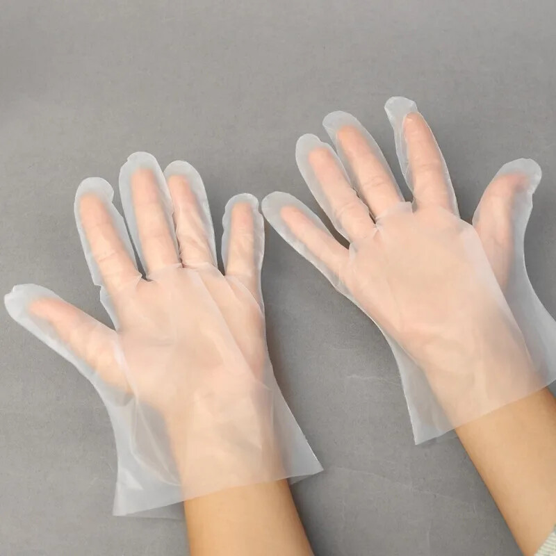 120/40 buc. Mănuși fără latex Mănuși de unică folosință TPE, transparente, anti-alunecare, pentru siguranța muncii, mănuși de curățare de uz casnic de calitate alimentară