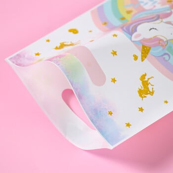 Τσάντες χειρός Candy Unicorn Μονόκερος με θέμα Διακόσμηση πάρτι γενεθλίων Παιδική τσάντα συσκευασίας δώρου Baby shower girl Party Supplies Τσάντα κέρασμα