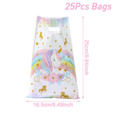 Unicorn Candy Rokassomas Vienradža tēma Dzimšanas dienas svinību dekorēšana Bērniem Dāvanu iesaiņošanas soma Bērnu duša meiteņu ballīšu piederumi gardumu soma