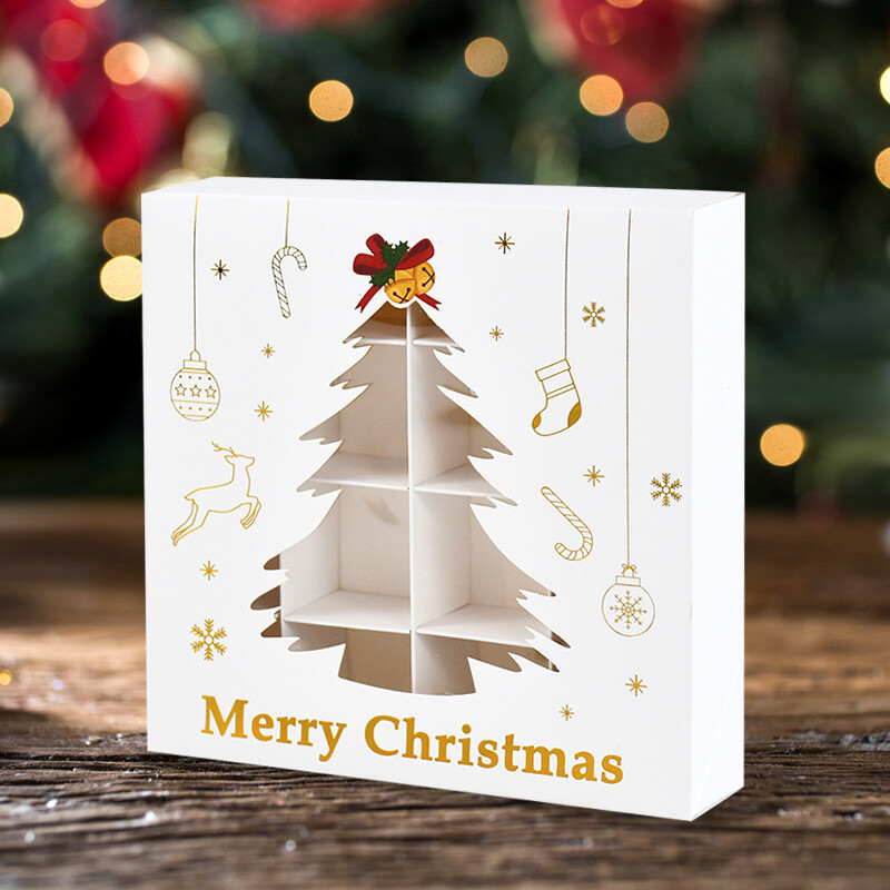 1/3/6 buc. Cutie de prăjituri cu bomboane de Crăciun Ambalaj pentru ambalaje Decoratiuni 2024 Rechizite pentru petreceri de Crăciun Favoruri pentru copii Anul Nou Natal 2025