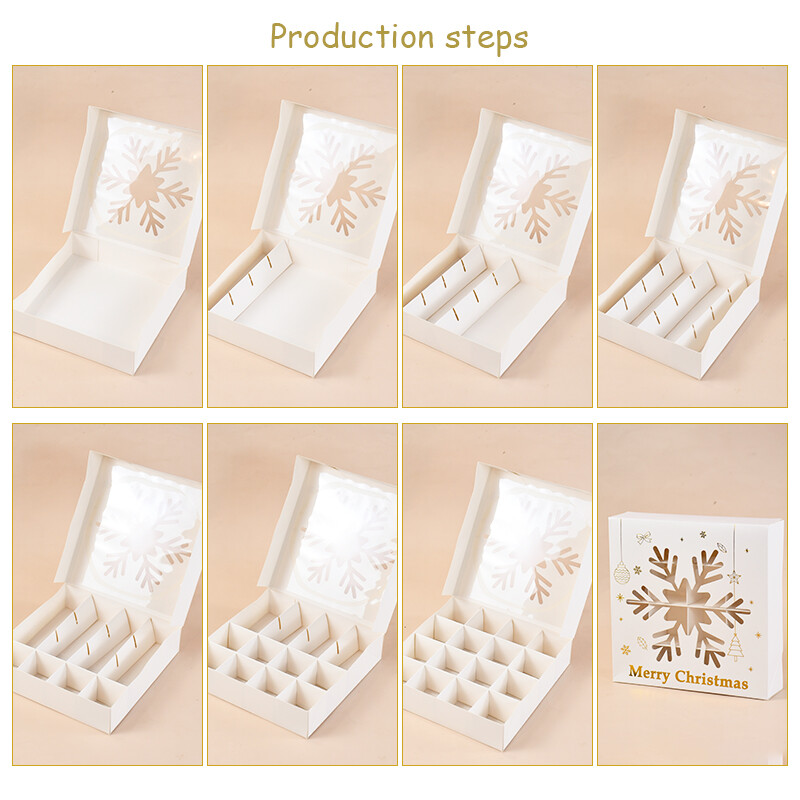 1/3/6 buc. Cutie de prăjituri cu bomboane de Crăciun Ambalaj pentru ambalaje Decoratiuni 2024 Rechizite pentru petreceri de Crăciun Favoruri pentru copii Anul Nou Natal 2025