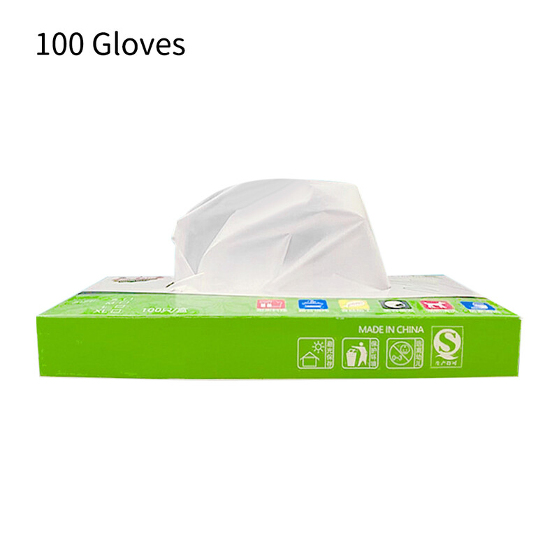 100 бр. Ръкавици за еднократна употреба Еднократни ръкавици Кухненски прибори Прозрачни удебелени TPE ръкавици Ръкавици със защитно фолио за храна