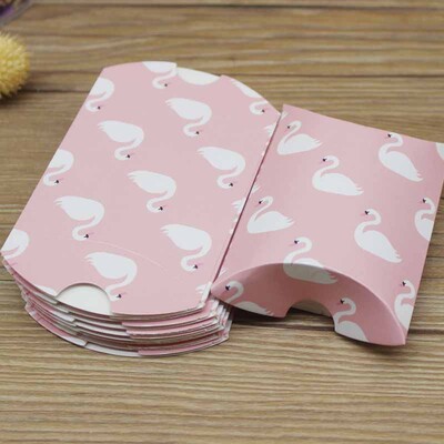 10pc9x7x2,5cm kraft Χάρτινο κουτί σε σχήμα μαξιλαριού Μπομπονιέρα γάμου Κουτιά δώρου για παιδικό ντους στο σπίτι Προμήθειες γενεθλίων για παιδιά