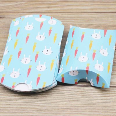 10pc9x7x2,5cm kraft Χάρτινο κουτί σε σχήμα μαξιλαριού Μπομπονιέρα γάμου Κουτιά δώρου για παιδικό ντους στο σπίτι Προμήθειες γενεθλίων για παιδιά