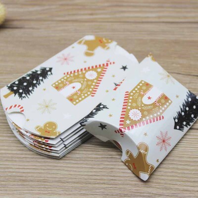 10pc9x7x2,5cm kraft Χάρτινο κουτί σε σχήμα μαξιλαριού Μπομπονιέρα γάμου Κουτιά δώρου για παιδικό ντους στο σπίτι Προμήθειες γενεθλίων για παιδιά