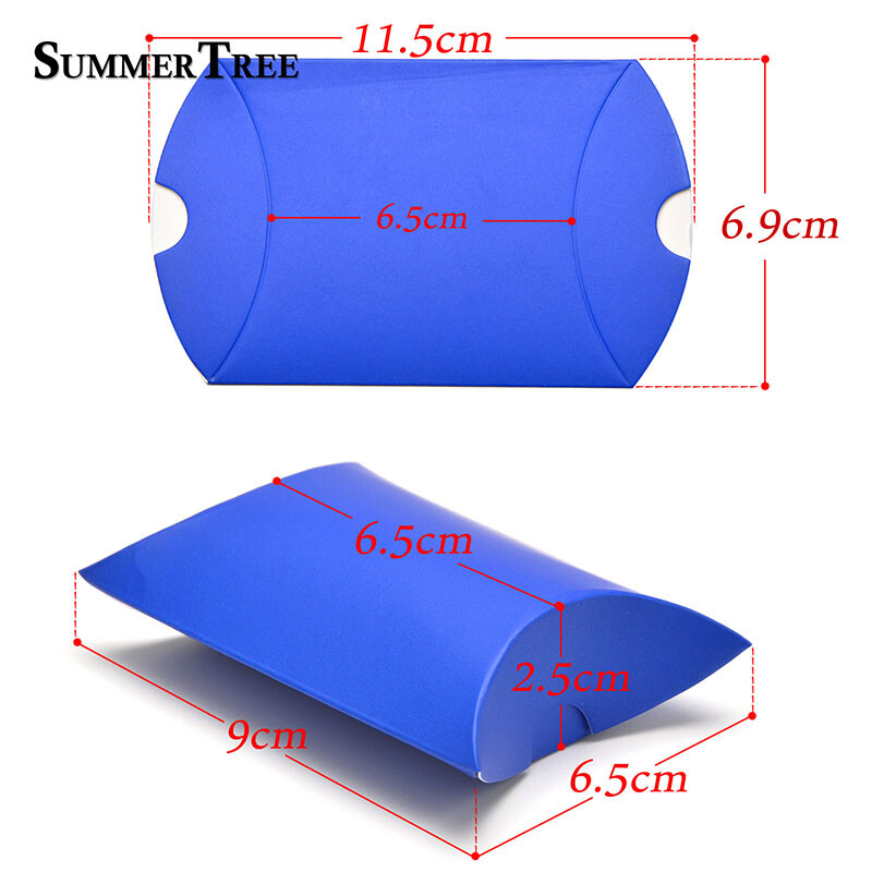 50/100 de bucăți cutii de bomboane pentru pernă, cutie de cadou din hârtie kraft, ambalaj pentru petrecerea de nuntă, accesorii de bricolaj, pentru decorare, pentru baby shower