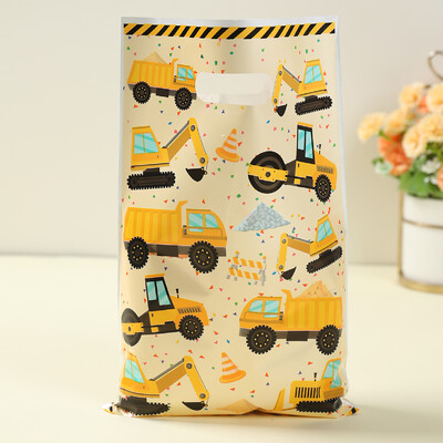 Saci de bomboane pentru constructii Saci de bomboane pentru biscuiti Inginerie tema vehiculului Decor petrecere de aniversare Copii Baiat Rechizite pentru Baby Shower Saci cadou