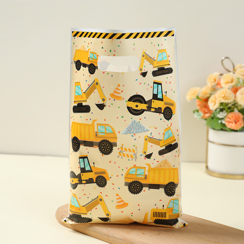 Saci de bomboane pentru constructii Saci de bomboane pentru biscuiti Inginerie tema vehiculului Decor petrecere de aniversare Copii Baiat Rechizite pentru Baby Shower Saci cadou