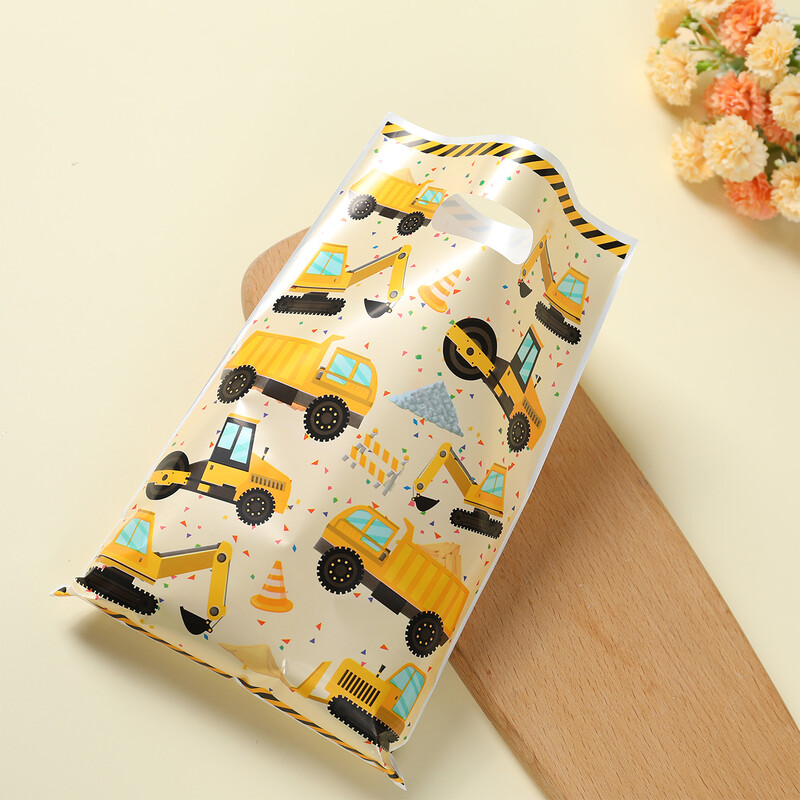Saci de bomboane pentru constructii Saci de bomboane pentru biscuiti Inginerie tema vehiculului Decor petrecere de aniversare Copii Baiat Rechizite pentru Baby Shower Saci cadou