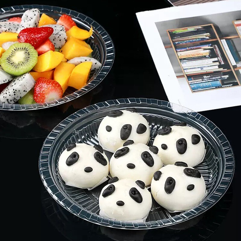 10/20 bucăți farfurii îngroșate de unică folosință, din plastic pentru salată, farfurie cu fructe, rezistente la temperaturi înalte, veselă de bufet pentru grătar