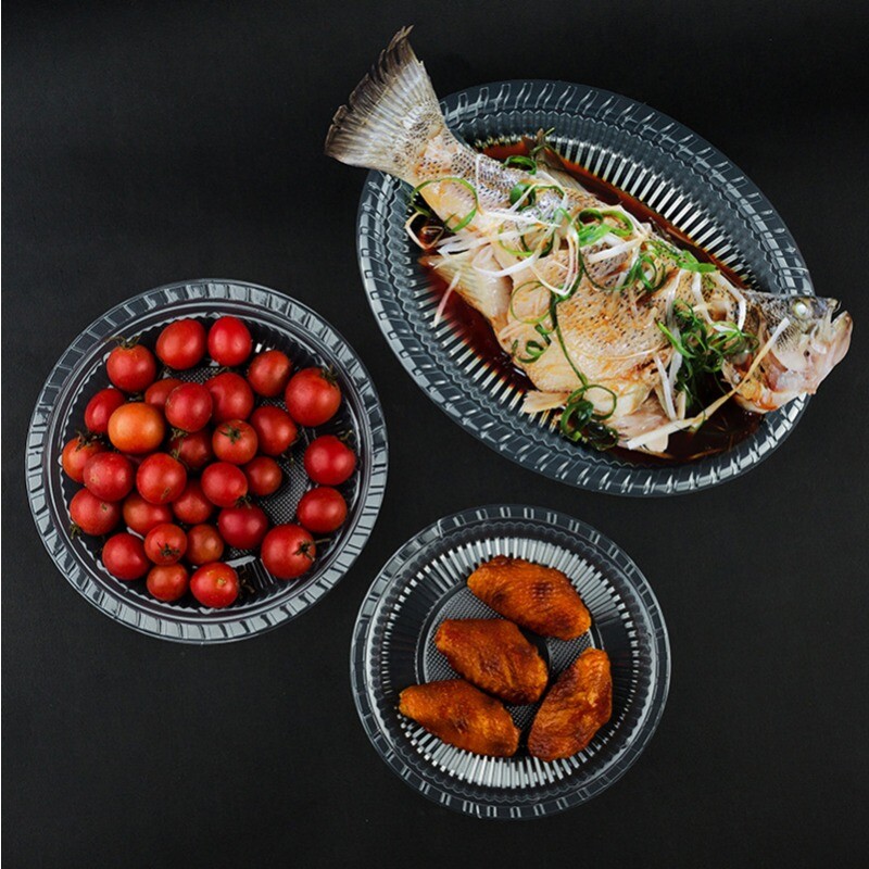 10/20 bucăți farfurii îngroșate de unică folosință, din plastic pentru salată, farfurie cu fructe, rezistente la temperaturi înalte, veselă de bufet pentru grătar