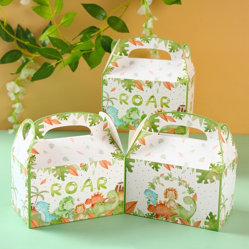 Jungle Safari Animale Cutii cu bomboane Decoratiuni pentru petrecerea de aniversare Cutie de ambalare pentru cadouri pentru copii Wild One, pentru baby Shower, cutie de consumabile, pungă