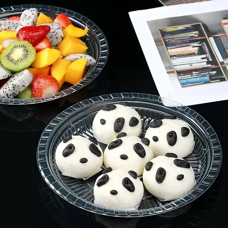 10/20 bucăți farfurii de unică folosință din plastic pentru salată cu fructe farfurie rezistente la temperaturi înalte pentru grătar bufet veselă îngroșată