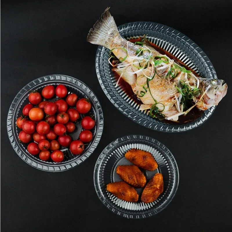 10/20 bucăți farfurii de unică folosință din plastic pentru salată cu fructe farfurie rezistente la temperaturi înalte pentru grătar bufet veselă îngroșată