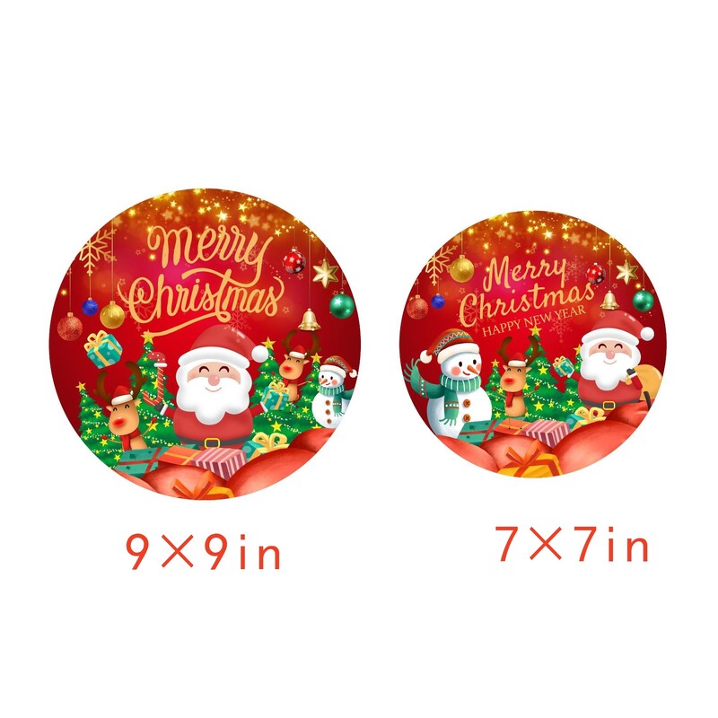 20/40 buc Veselă de unică folosință de Crăciun Moș Crăciun Elk Farfurii din hârtie Tort Tavă Desert Home Decor pentru petreceri Rechizite pentru Anul Nou2025