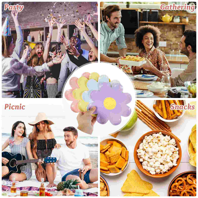 40 buc farfurie cu flori farfurii elegante manopera excelenta farfurie din hartie aperitiv tort margarete petrecere fermecătoare servire alimentară festivă