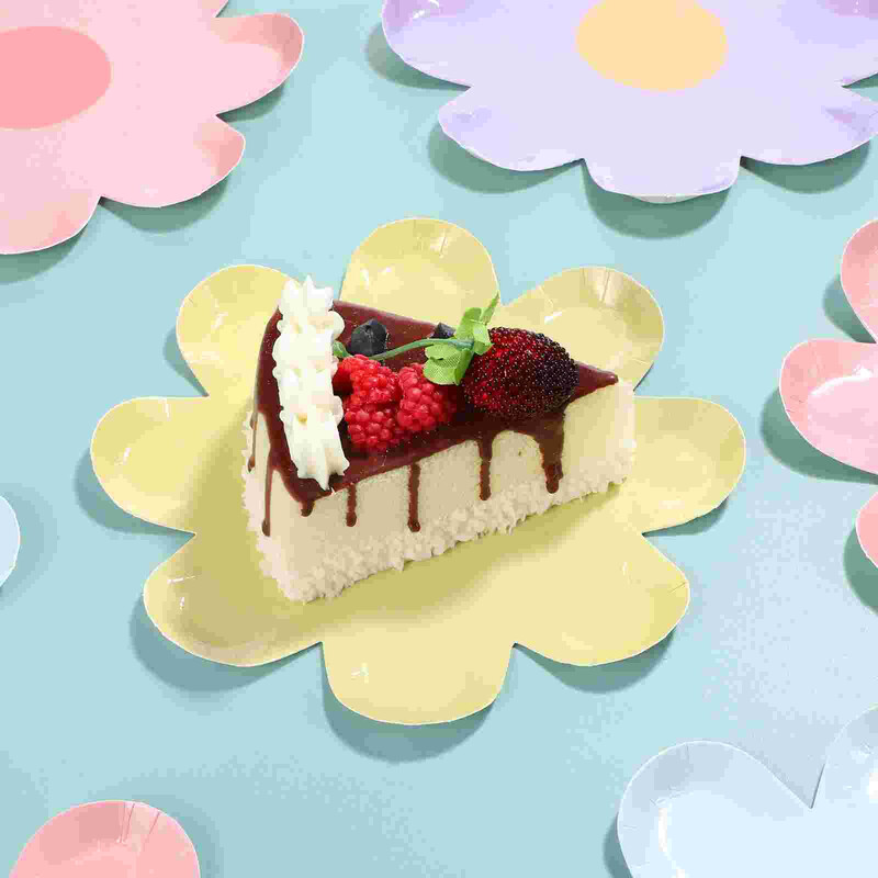 40 buc farfurie cu flori farfurii elegante manopera excelenta farfurie din hartie aperitiv tort margarete petrecere fermecătoare servire alimentară festivă