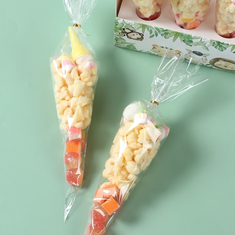 Animale din junglă, hârtie kraft, suport pentru conuri de nuntă, animale din junglă, decorare pentru petrecerea de aniversare, consumabile pentru petrecerea de naștere pentru copii