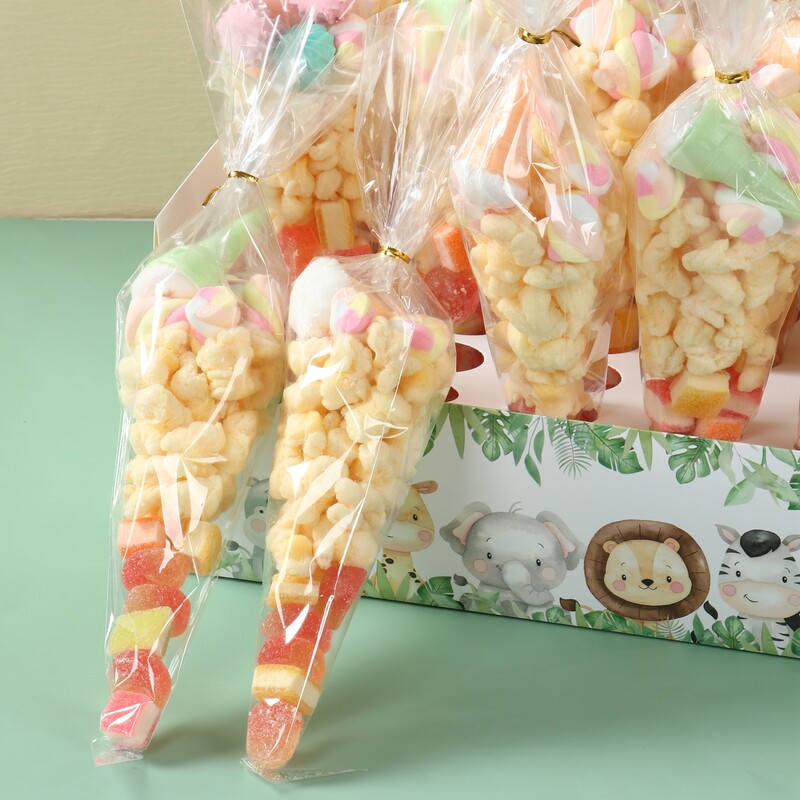 Animale din junglă, hârtie kraft, suport pentru conuri de nuntă, animale din junglă, decorare pentru petrecerea de aniversare, consumabile pentru petrecerea de naștere pentru copii