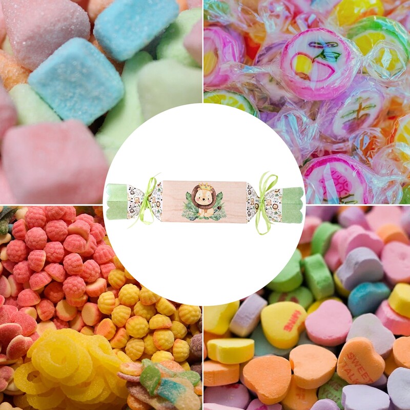 6 buc. Cutii de bomboane cu animale din junglă Safari 1-a sălbatică decorațiuni pentru petrecerea de aniversare pentru copii, tema junglă, pădure, pentru baby shower, consumabile pentru băieți