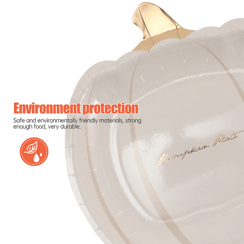 30 de bucăți de hârtie de dovleac, paleți pentru petreceri, farfurie de uz casnic pentru cină, tavă cu fructe, farfurii delicate pentru desert în formă