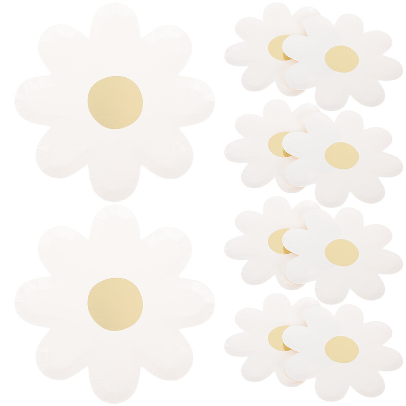 20 vnt. Gėlių lėkštės Maisto patiekimo vakarėlio lėkštės Vestuvių dekoracijos stalams Saulėgrąžų gėlės Desertinis popierius Vaikas