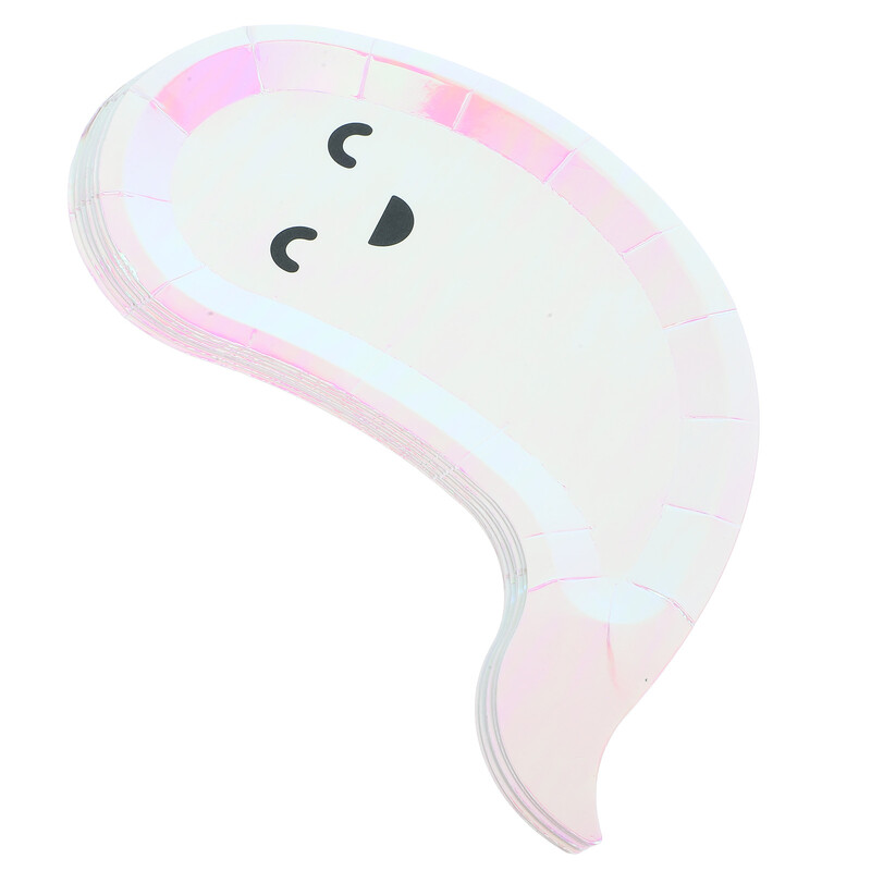 8 buc. farfurie cu fantome farfurii din hârtie Hallowmas boluri pentru gustări de Halloween Suport bomboane tavă farfurii pentru cină decorațiuni pentru baie tigaie pentru tort