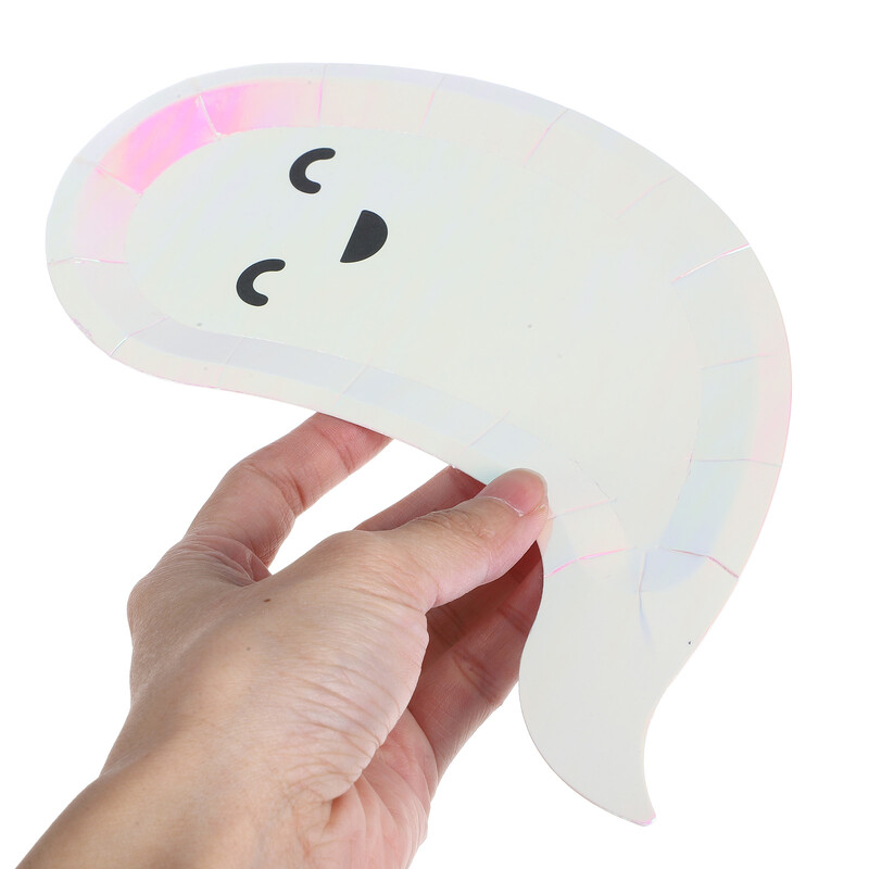 8 buc. farfurie cu fantome farfurii din hârtie Hallowmas boluri pentru gustări de Halloween Suport bomboane tavă farfurii pentru cină decorațiuni pentru baie tigaie pentru tort