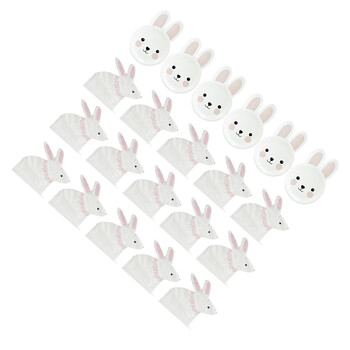 1 σετ 20 τεμ. Κιτ χαρτοπετσέτας μιας χρήσης Cartoon Rabbit Papkin Lovely Paper Kit πετσετών για Παιδικό πάρτι γενεθλίων Use Rabbit Napkin Sty