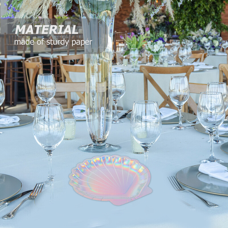 8 bucăți farfurie din hârtie cu coajă de prăjitură farfurii pentru tacâmuri pentru petrecere, vacanță, masă