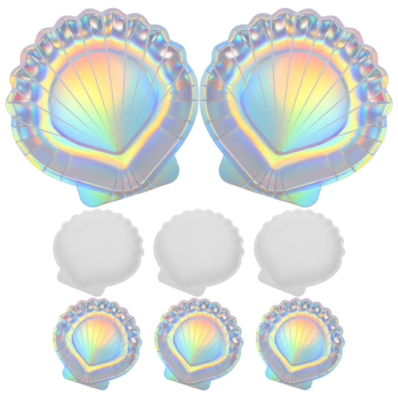 8 bucăți farfurie din hârtie cu coajă de prăjitură farfurii pentru tacâmuri pentru petrecere, vacanță, masă