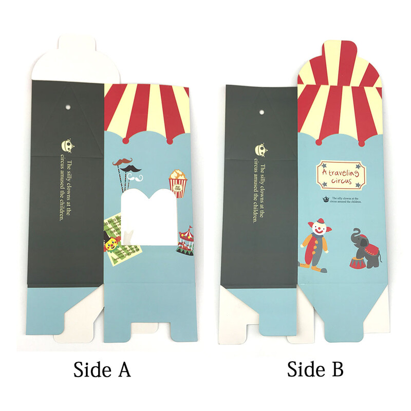 Cutie de bomboane cu tema de circ cu fereastră, 20 de bucăți, accesorii pentru petrecerea de aniversare pentru copii, biscuiți lucrați manual, pungă pentru pachete, cutii de cadouri pentru copii