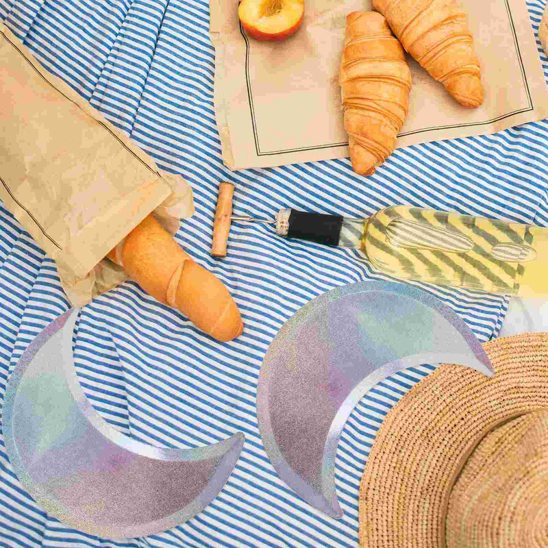 8 buc Farfurie cu jumătate de lună Veselă Farfurii Semiluna Tavi din hârtie Petrecere Mâncare Tacâmuri Cină Vese nuntă