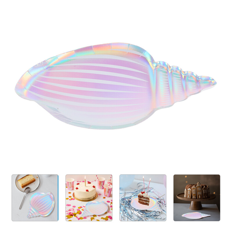 PLĂUTA DE APERIU CU COCHILE Farfurii din hârtie Tavă Desert Sirenă Rechizite pentru petreceri Tacâmuri pentru copii