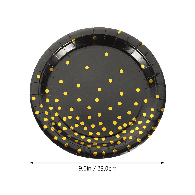 16 buc. tava de hartie tigaie pentru prajituri consumabile pentru petreceri farfurii negre farfurii desert de unică folosință